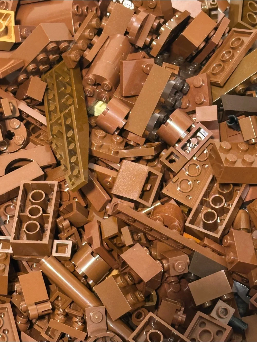 LEGO Brown and Tan Mix Bricks and Plates over 1lb